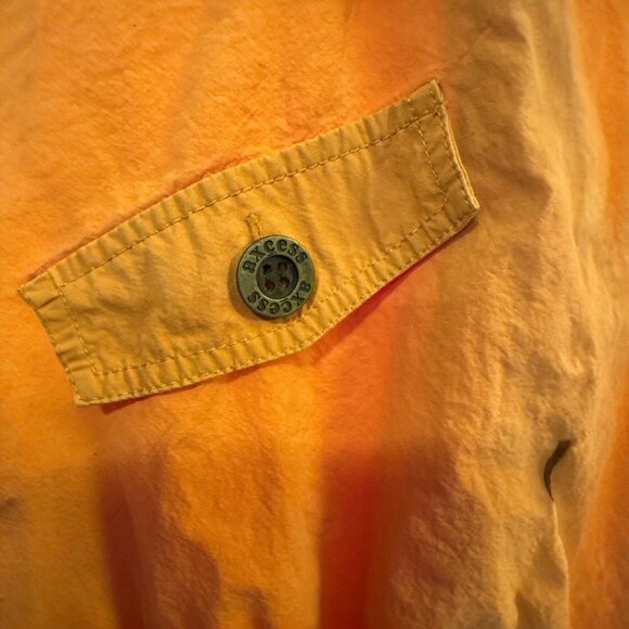 Axcess By Liz Claiborne Womens Orange Button-Up Jacket With Drawstring Waist & P - Picture 3 of 5